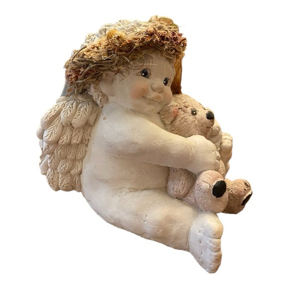 Dreamsicle cherub with teddy bear 4” tall x 3.5” wide. Excellent condition 1993 - Picture 3 of 6